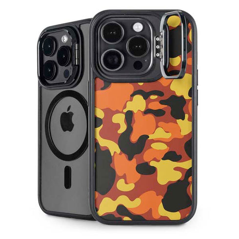 Orange Camo iPhone 16 Pro Kickstand Case